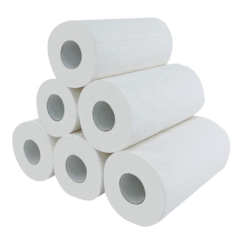 High Quality OEM Customized Wood Pulp Ultra Absorbency 2ply Kitchen Tissue Paper Roll