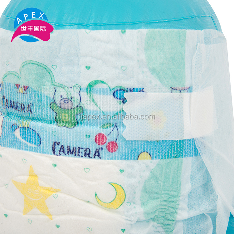 Various size soft breathable cloth like back sheet dry first wholesale baby diapers