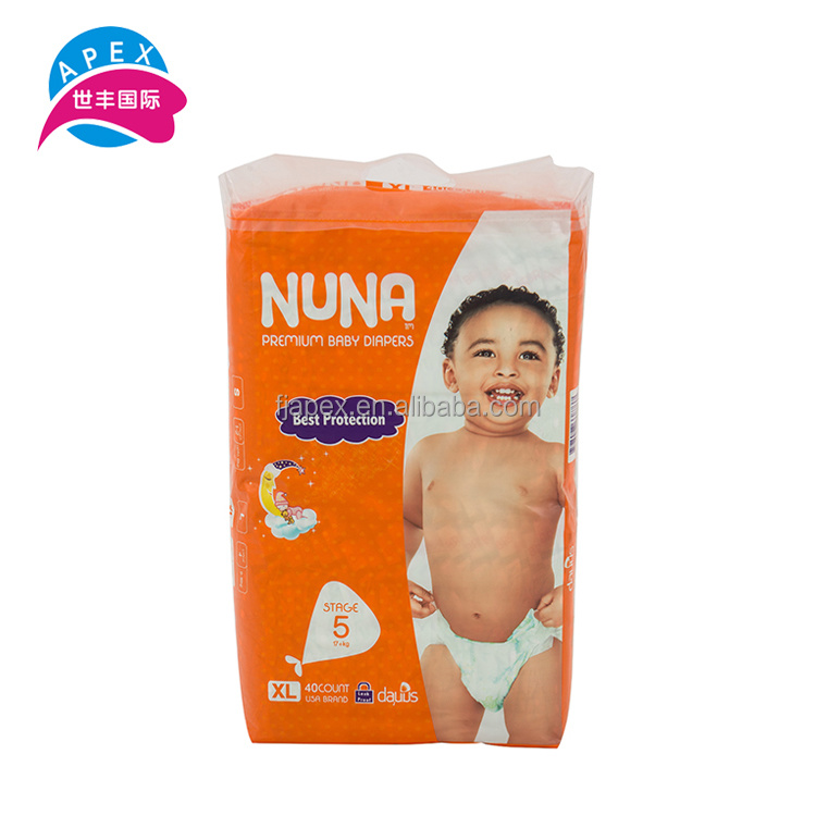 Cheap price non woven fabric soft breathable new printed cute disposable diaper