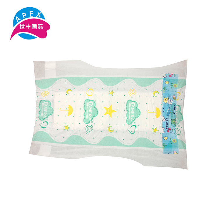 New printed cute package non woven fabric soft breathable cheap diapers in bulk