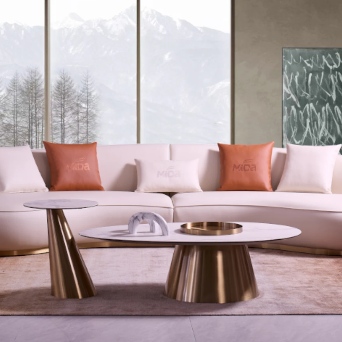 The sofa, a quintessential piece of furniture in any living space, is designed for both comfort and style.