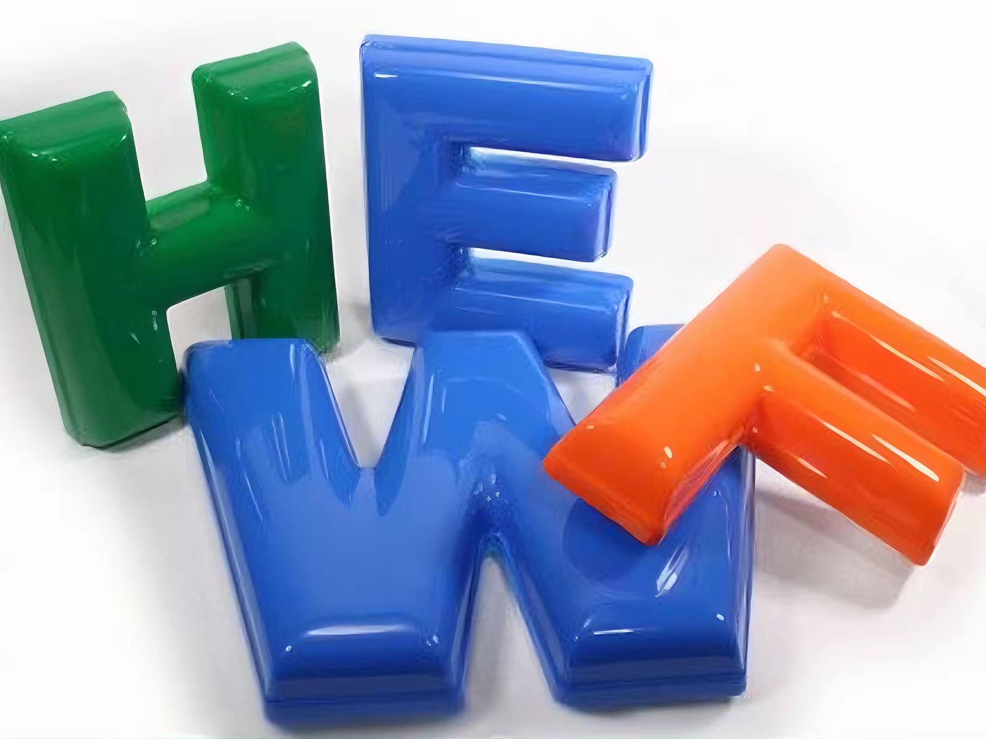 Suction - molded letters