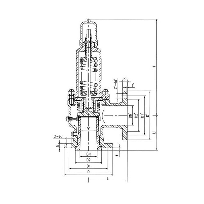 WA41C Type Pound-grade Balance Bellows Spring Loaded Safety Valve