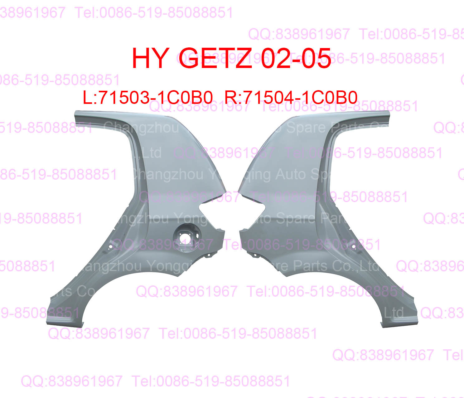 HY GETZ 02-05 71503-1C0B0 71504-1C0B0 rear fender