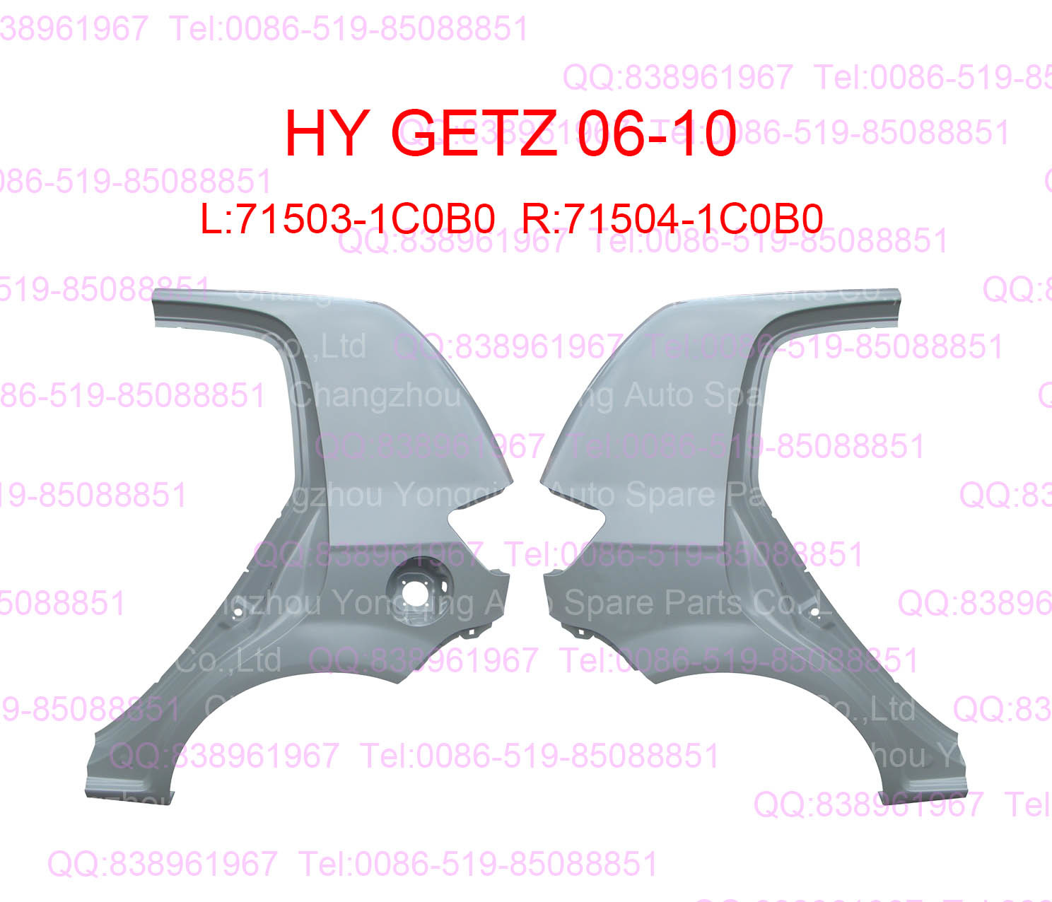 HY GETZ 06-10 71503-1C0B0 71504-1C0B0 rear fender