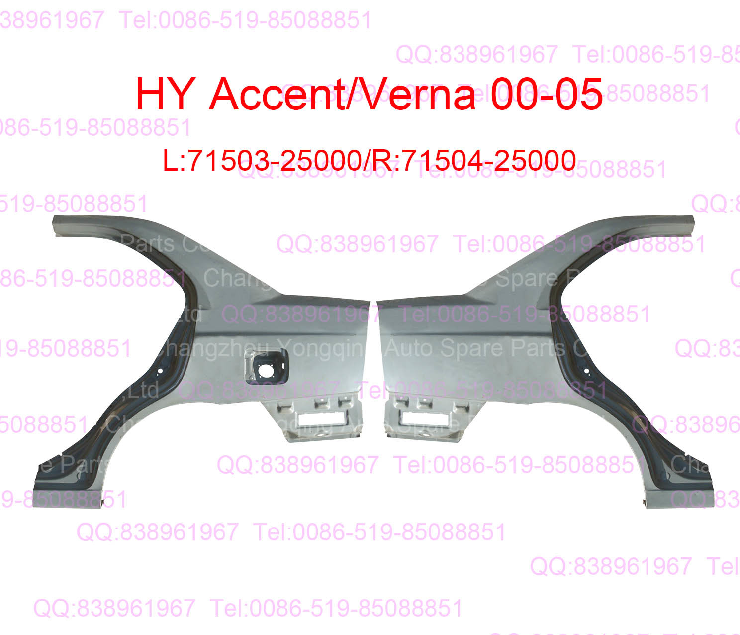 HY Accent 00-05 71503-25000 71504-25000 rear fender