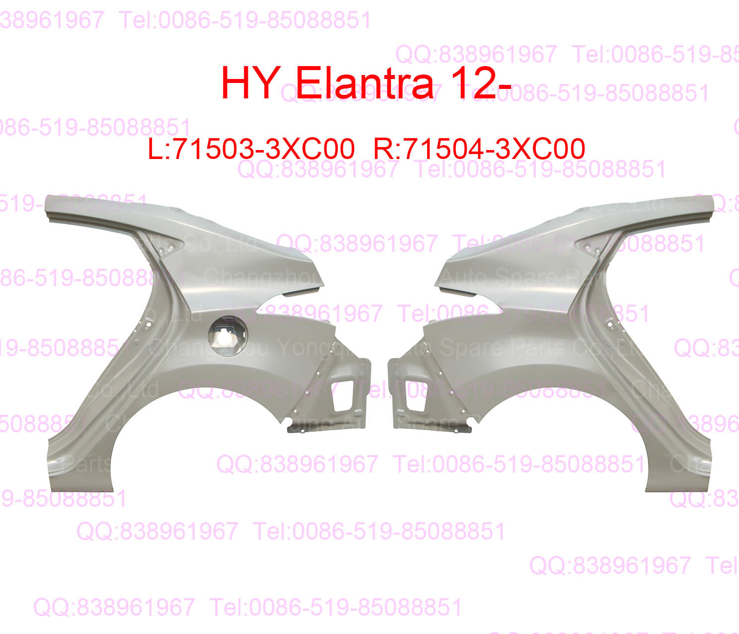 HY Elantra 12- 71503-3xc00 71504-3xc00 rear fender