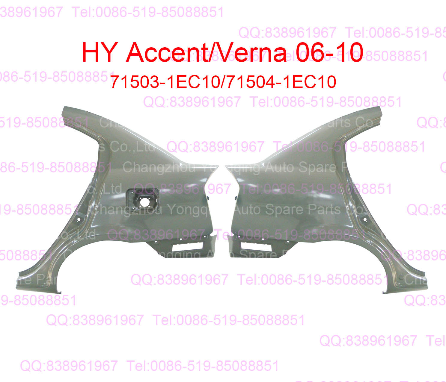 HY Accent 06-10 71503-1EC10 71504-1EC10 rear fender