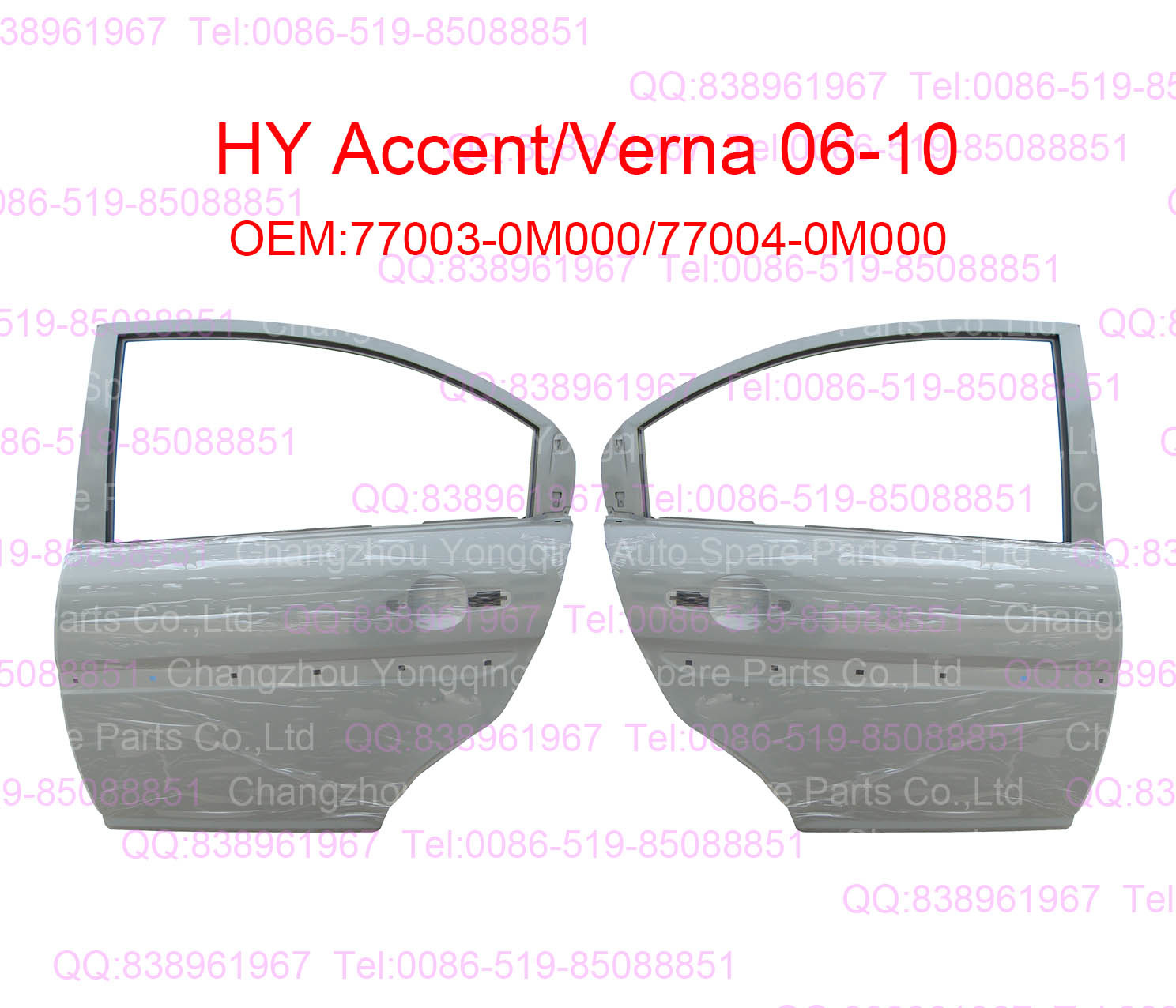 HY Accent 06-10 77003-1M000 77004-1M000 Rear Door