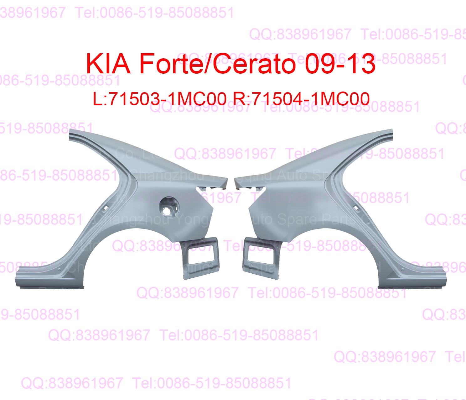 Forte cerato 09-13 71503-1MC00 71504-1MC00 rear fender