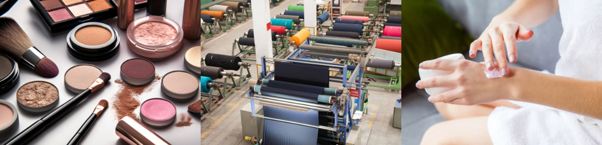 Cosmetics, printing and dyeing