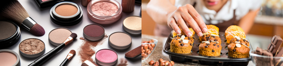 Cosmetics, food