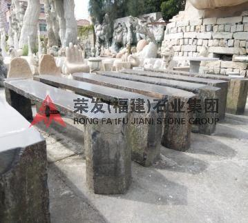 Stone slab bench