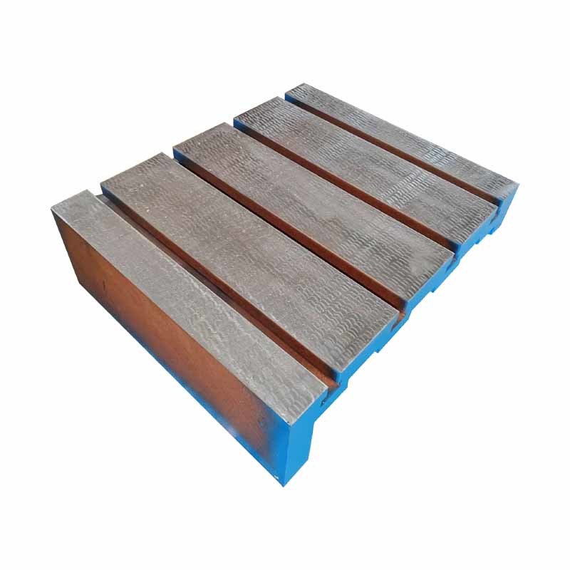 Top T-shaped groove of cast iron bent plate
