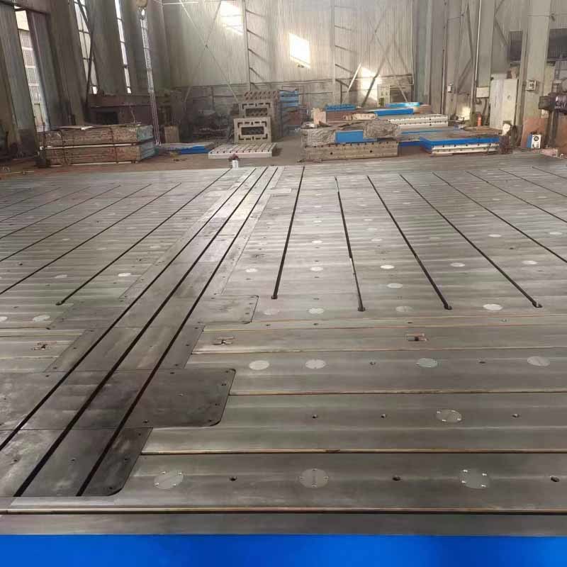 Large spliced iron flooring