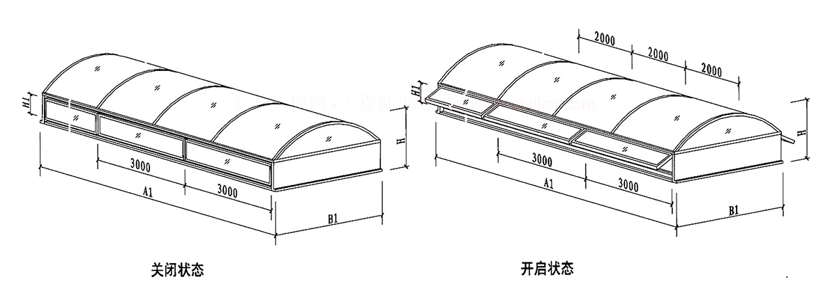 （圓拱型）采光排煙天窗