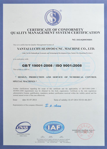 Quality management system certification