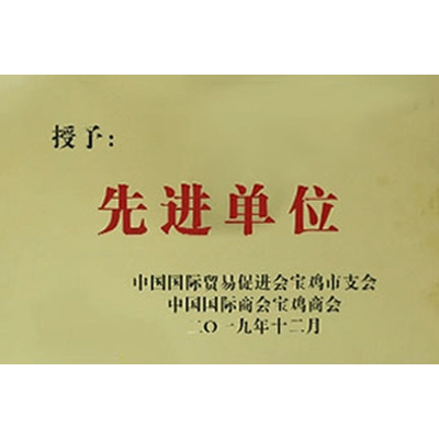 中国国际贸易及商会“先进单位”奖