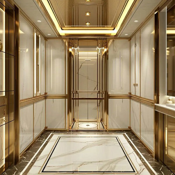Hydraulic elevator car