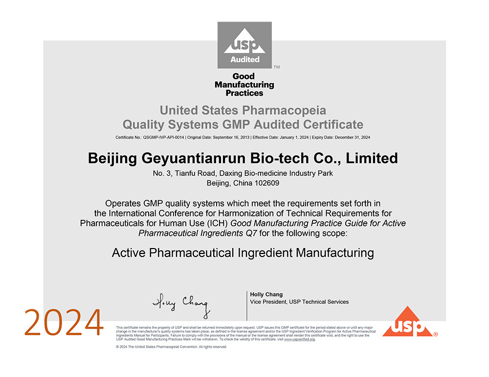 BGB GMP Audit Certificate