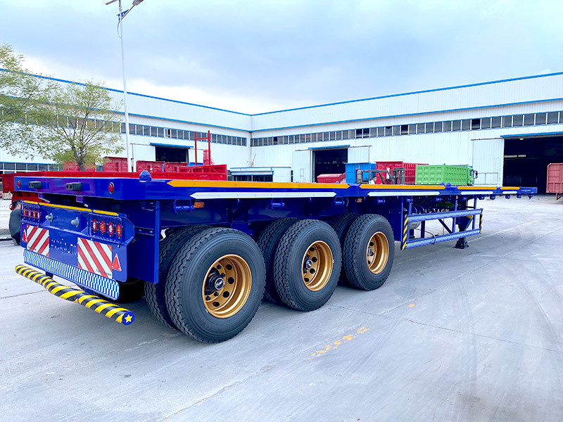 3 Axle Flatbed Trailer Train Leading Brand Hot Trailer in Tanzania