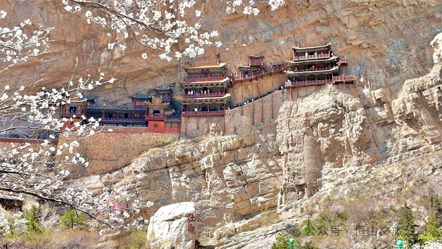 桃花灼灼|悬空寺邀你共赴绝美之约
