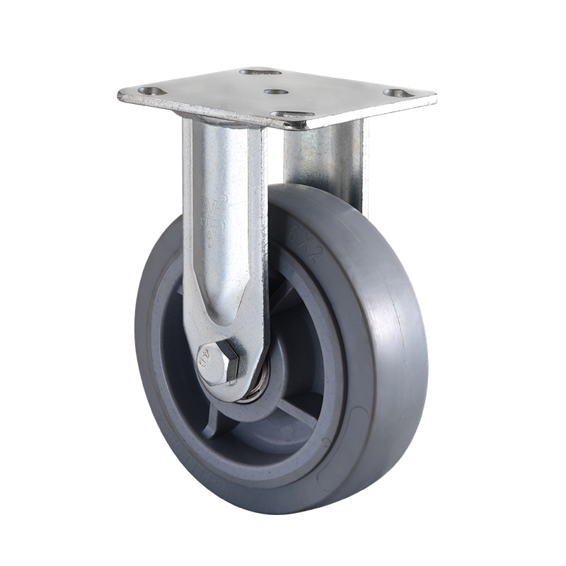 Rueda giratoria de servicio pesado VIMA Gray Wide Side de 4 a 8 pulgadas TPR PP