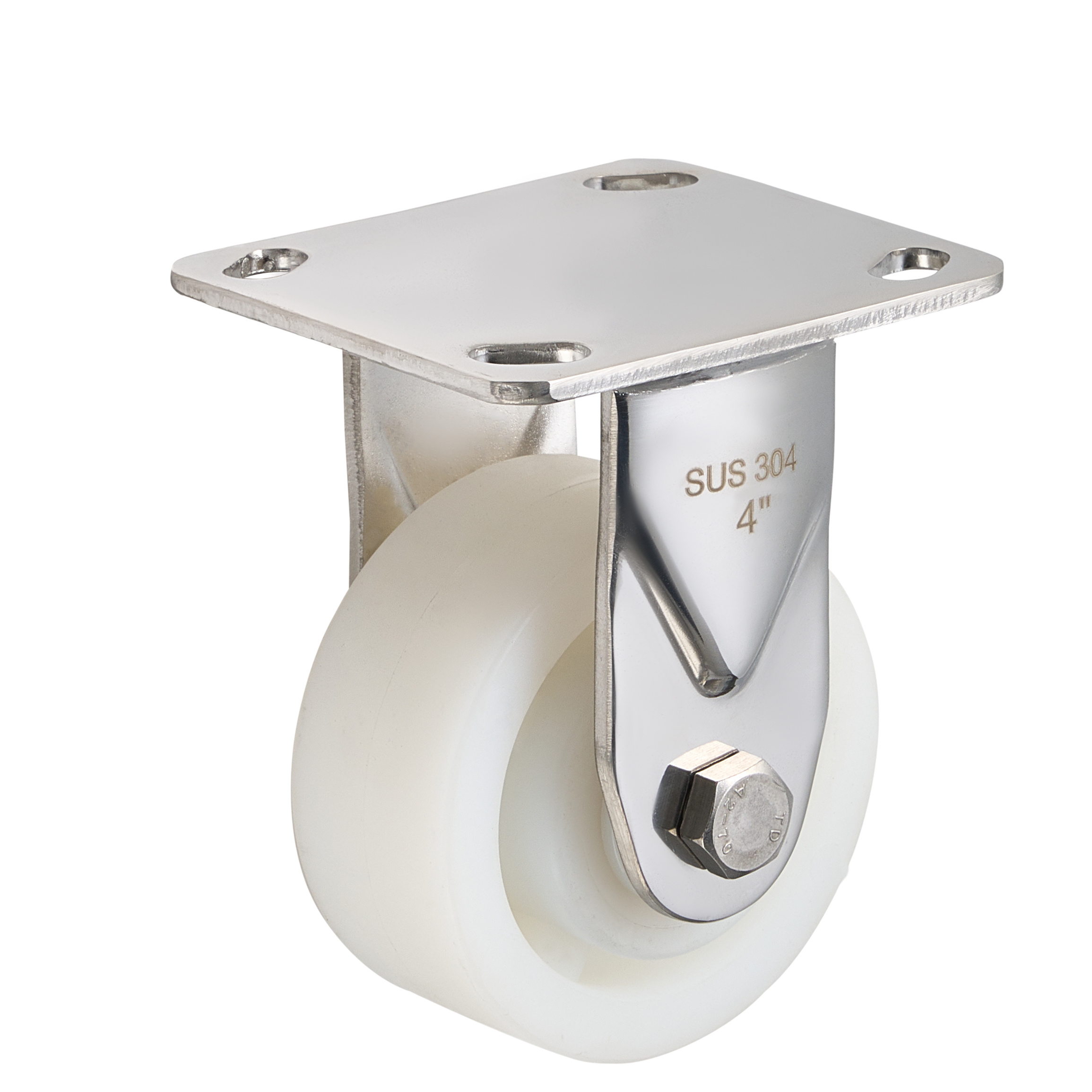 VIMA Rueda giratoria de acero inoxidable PA de alta resistencia de 4 a 8 pulgadas