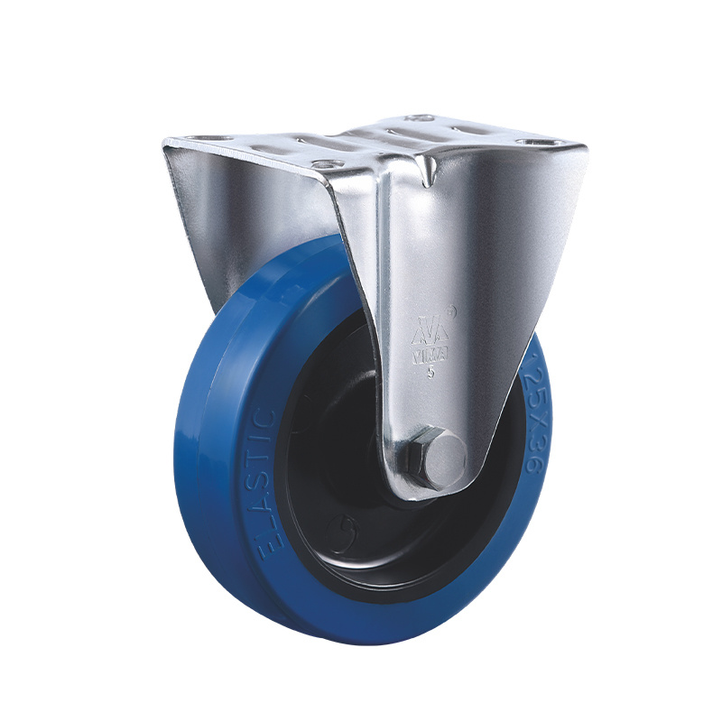 Rueda industrial de goma VIMA Blue Wide Side de 3.5 a 8 pulgadas