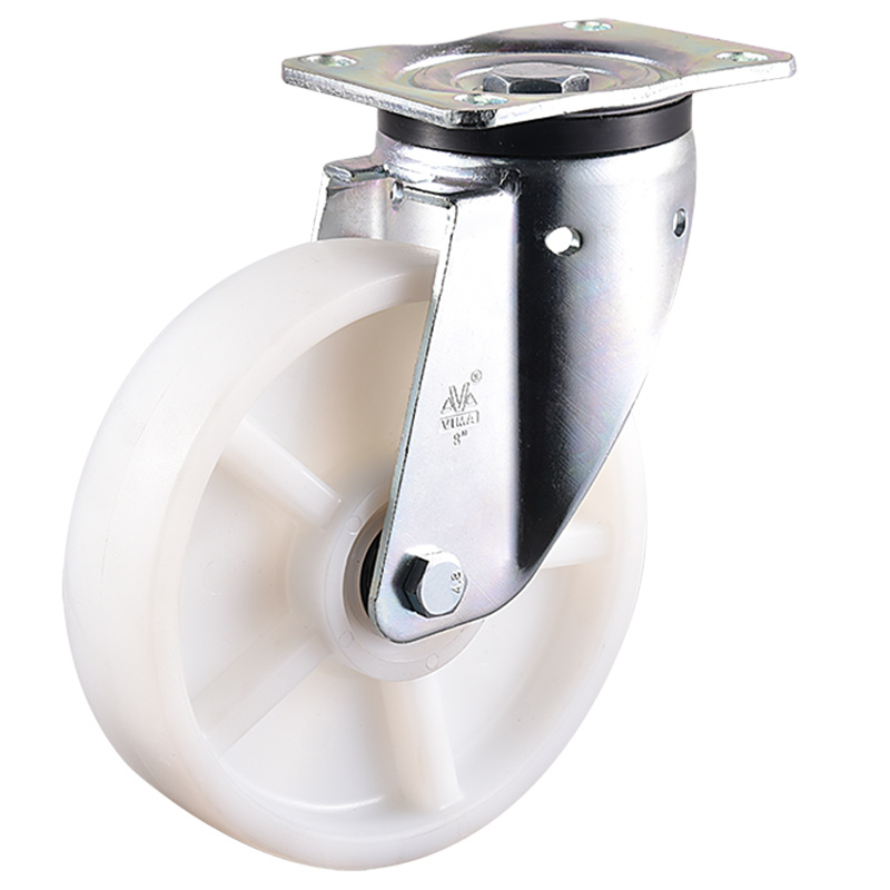 Rueda giratoria de servicio pesado VIMA White de 4 a 8 pulgadas PA europea