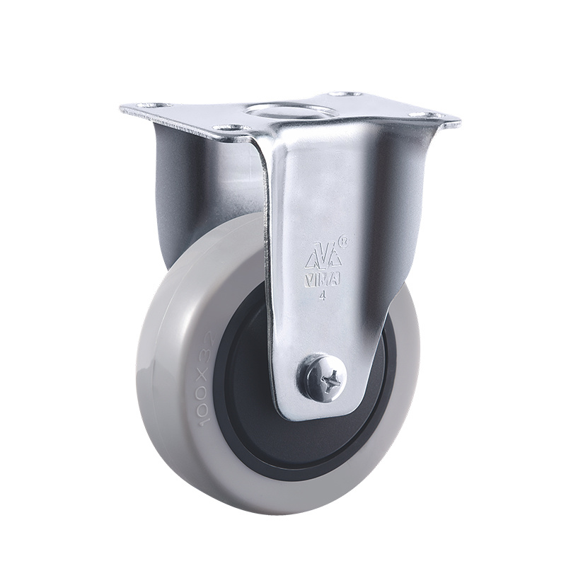 VIMA Gris 3Pulgadas a 5Pulgadas PU PP Rueda Giratoria de Servicio Mediano