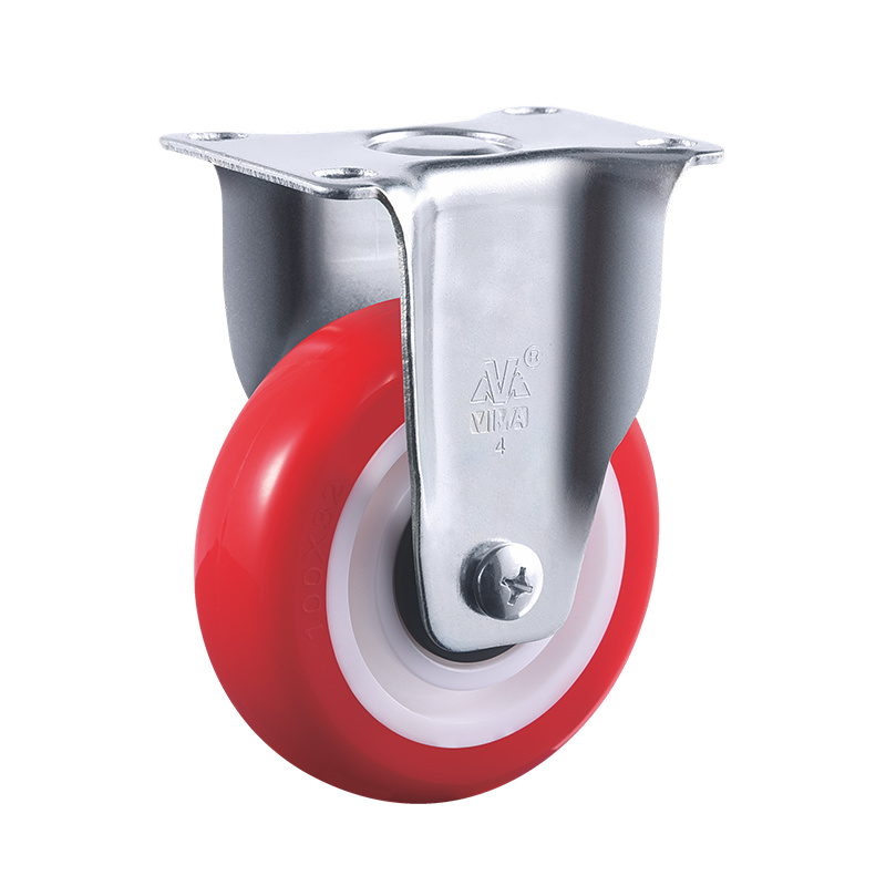 VIMA Red 3Inch to 5Inch PU PP Caster de servicio mediano