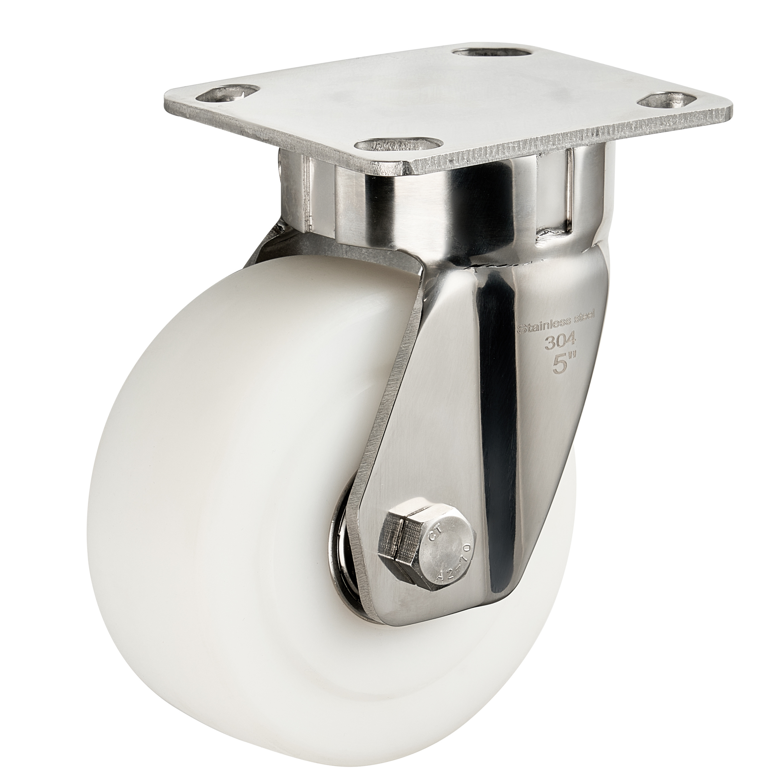 VIMA Rueda giratoria de nailon y acero inoxidable de alta resistencia de 4 a 8 pulgadas