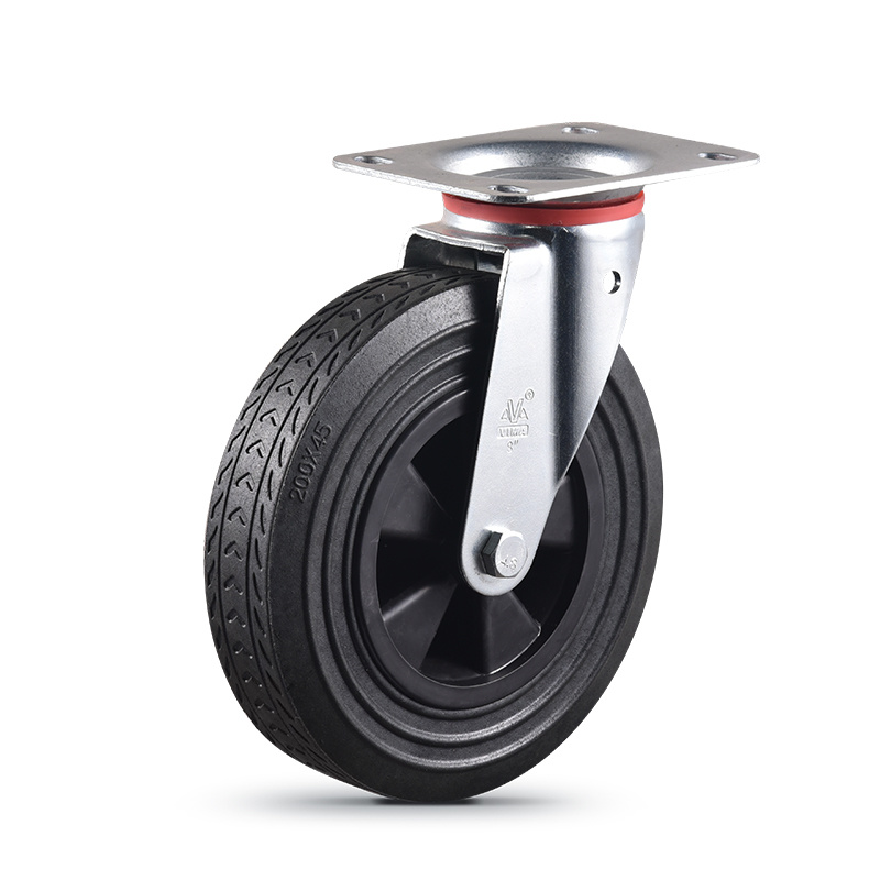 VIMA 8Inch Rubber PP Bushing Waste Bin Caster