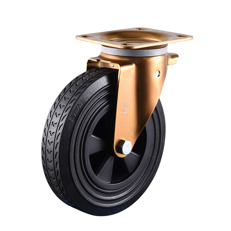 VIMA 8Inch Rubber PP Waste Bin Caster