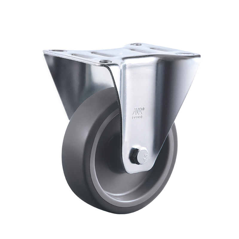 Rueda industrial llana VIMA Gray de 3.5 a 5 pulgadas TPR PP