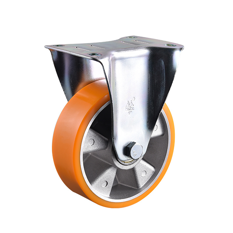 VIMA Orange 6Inch to 8Inch PU Iron Industrial Caster