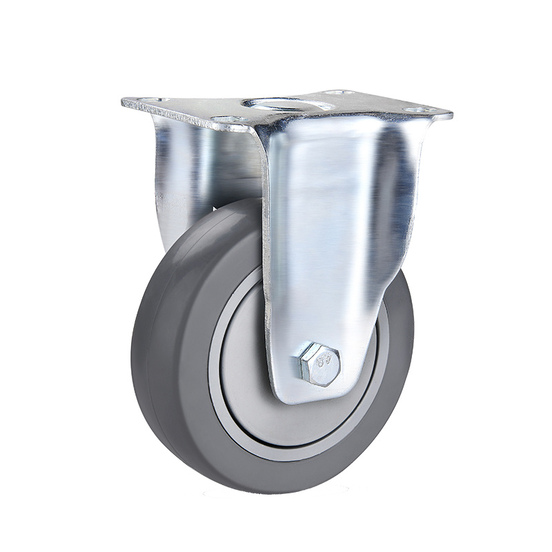 VIMA Gris 3Inch a 5Inch PVC/TPR PP Rueda Giratoria de Servicio Mediano