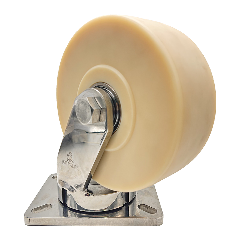 Roulette pivotante VIMA en nylon et acier inoxydable robuste, de 6 à 12 pouces