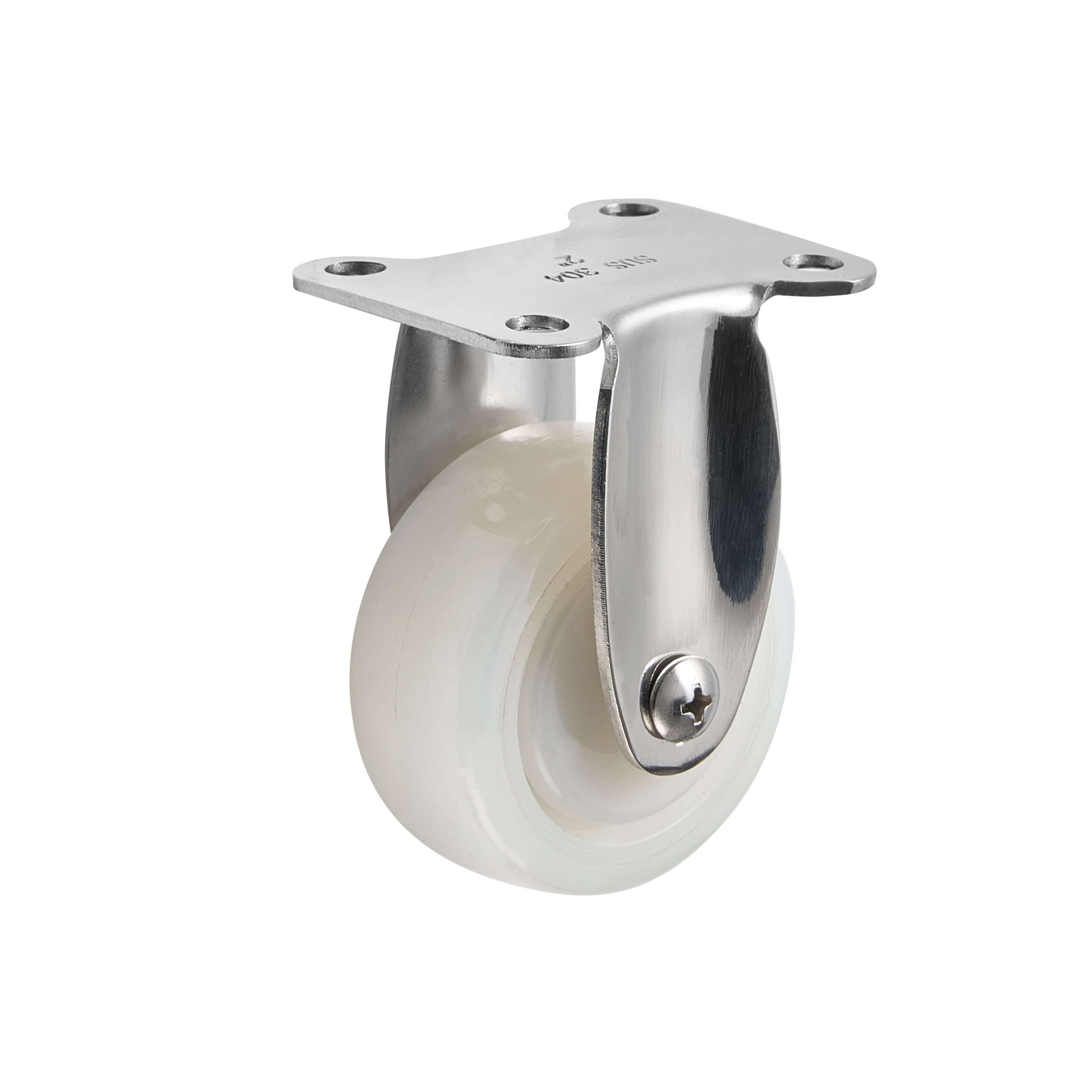 VIMA Rueda giratoria de servicio ligero de acero inoxidable y nailon de 1.5 pulgadas y 2 pulgadas