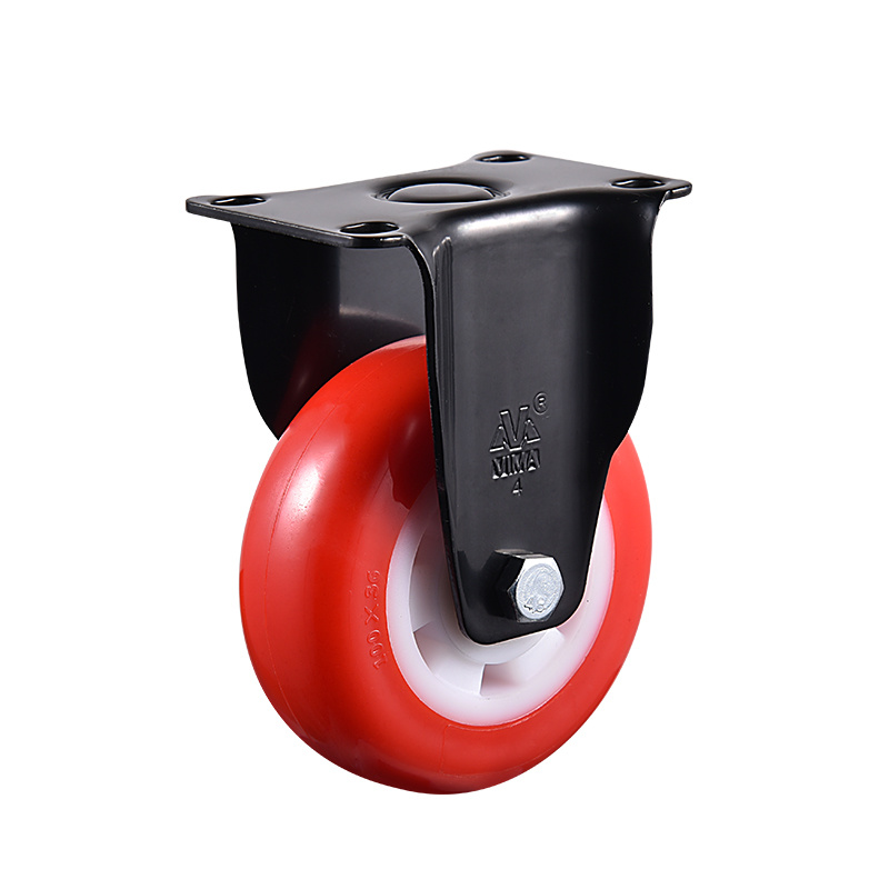 VIMA Red 3Inch to 5Inch Electrophoretic PU PP Medium Duty Caster