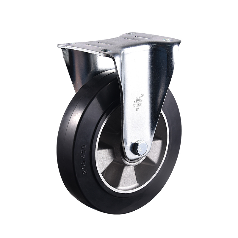 Rueda industrial de aluminio y goma VIMA Black de 6 a 8 pulgadas