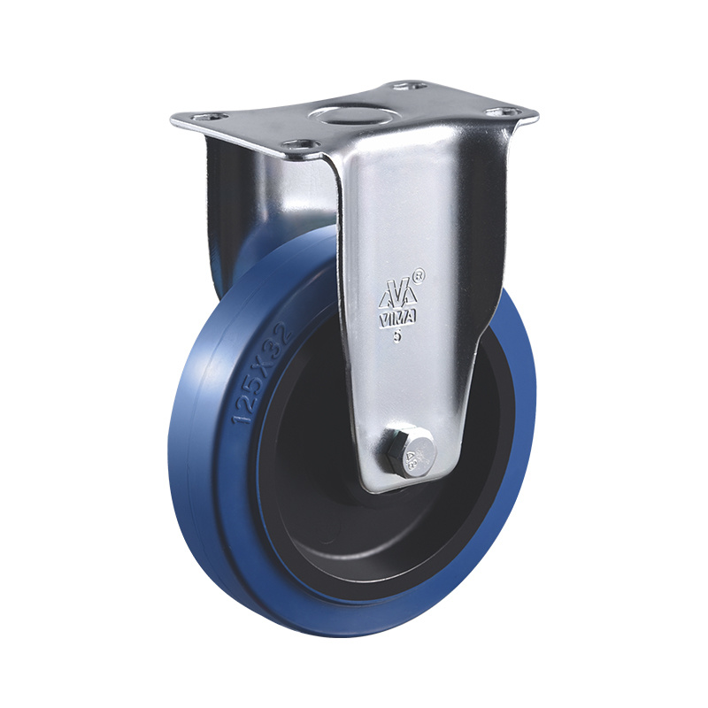 VIMA Blue 3Inch to 5Inch Rubber Double Ball Bearing Medium Duty Caster