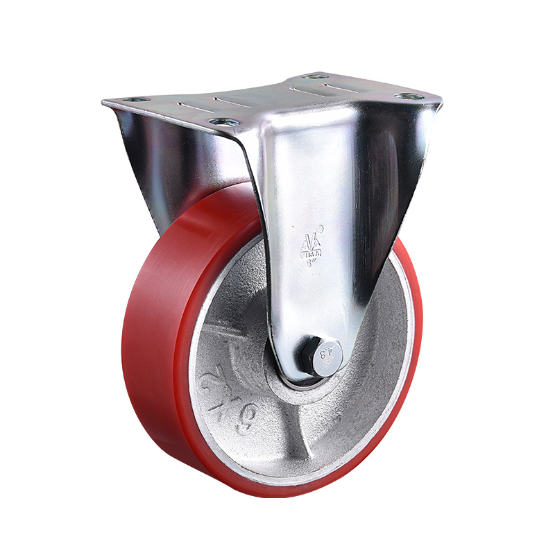 VIMA Red 6Inch to 8Inch PU Iron Industrial Caster
