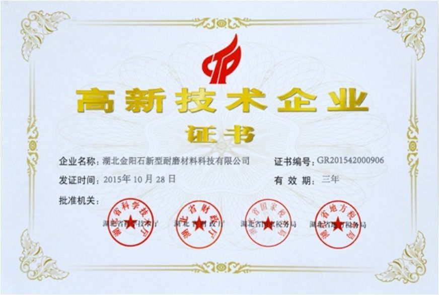 High-tech Enterprise Certificate High-tech Enterprise Certificate