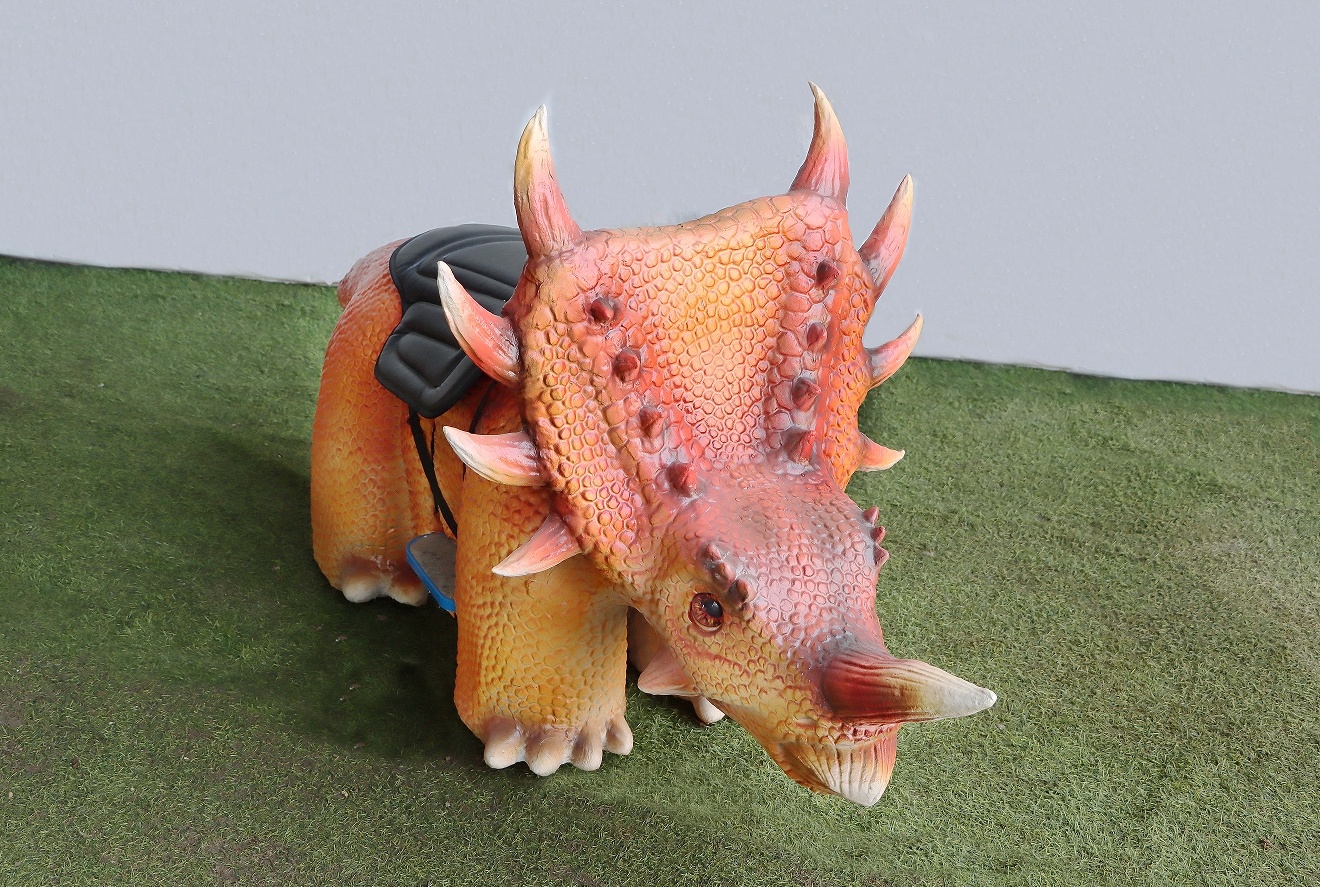 Supermarket Park Dinosaur Scooter Head Rides Electric Rechargeable Battery Coin Operated Dinosaur Scooter for Kids