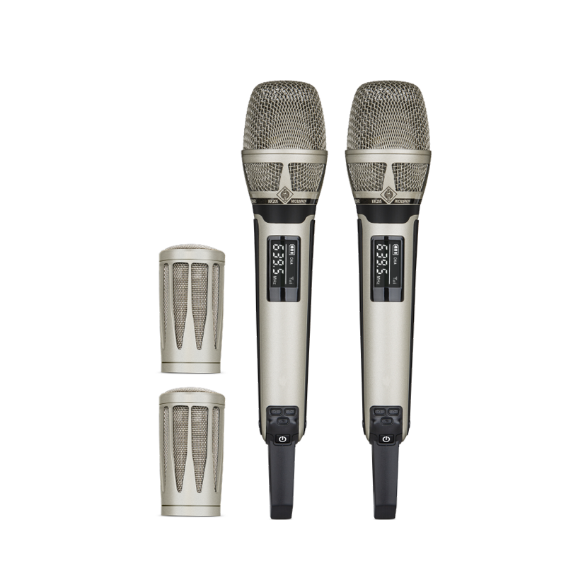 KK205T/B Dual-channel true diversity condenser dynamic dual-head wireless microphone