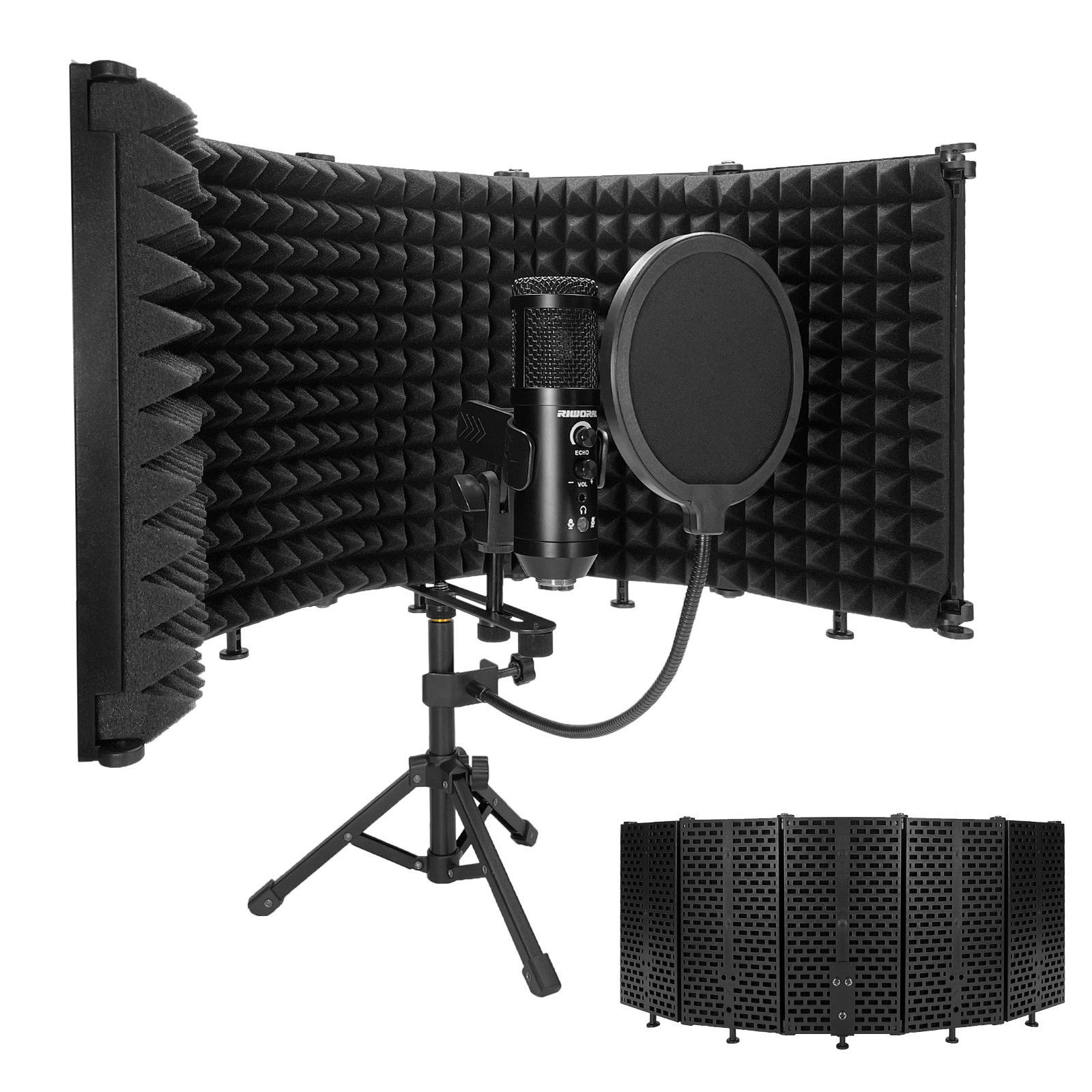 BV5 professional studio condenser microphone kit, with pop filter
