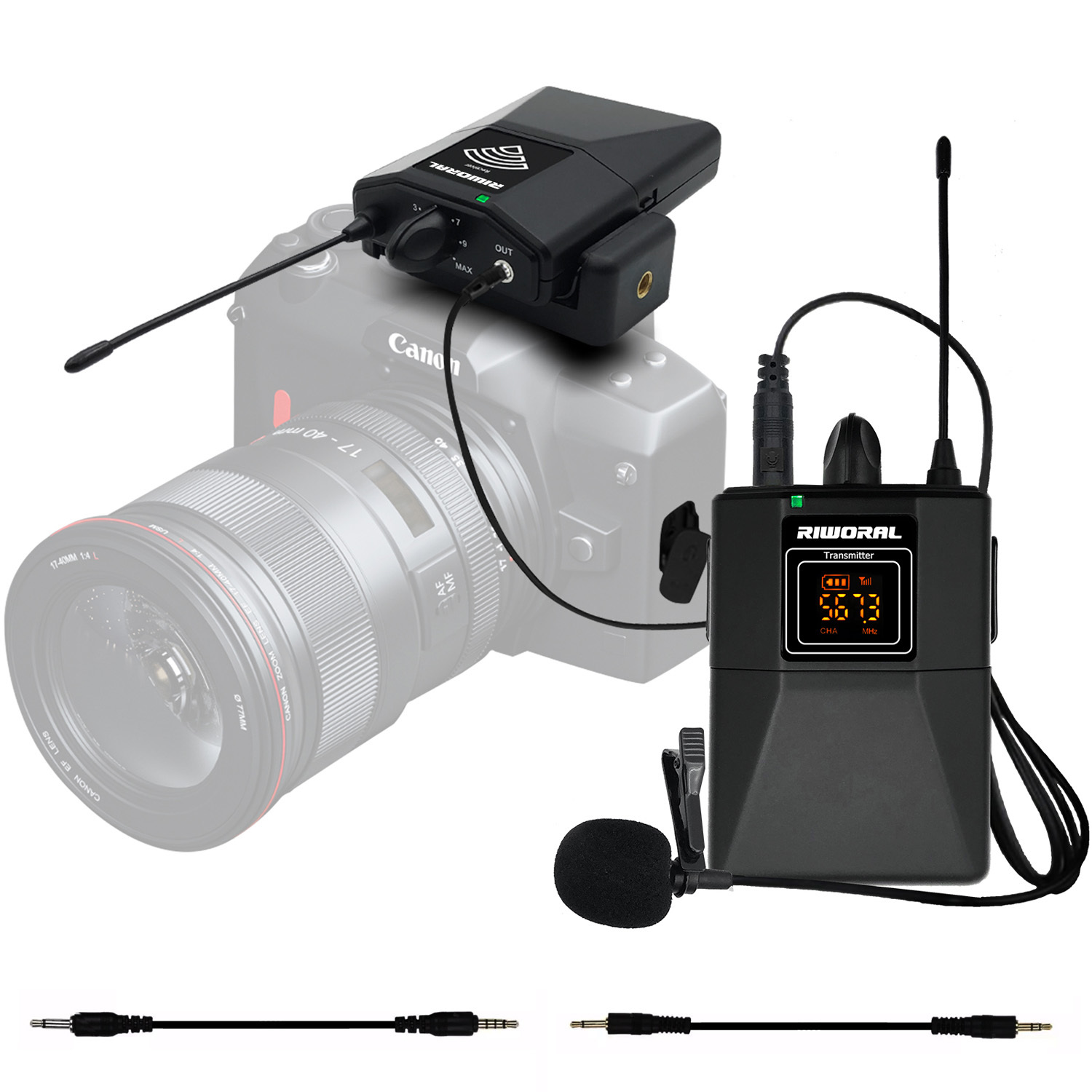T1R1 UHF high-end wireless lavalier microphone, suitable for smartphones and cameras