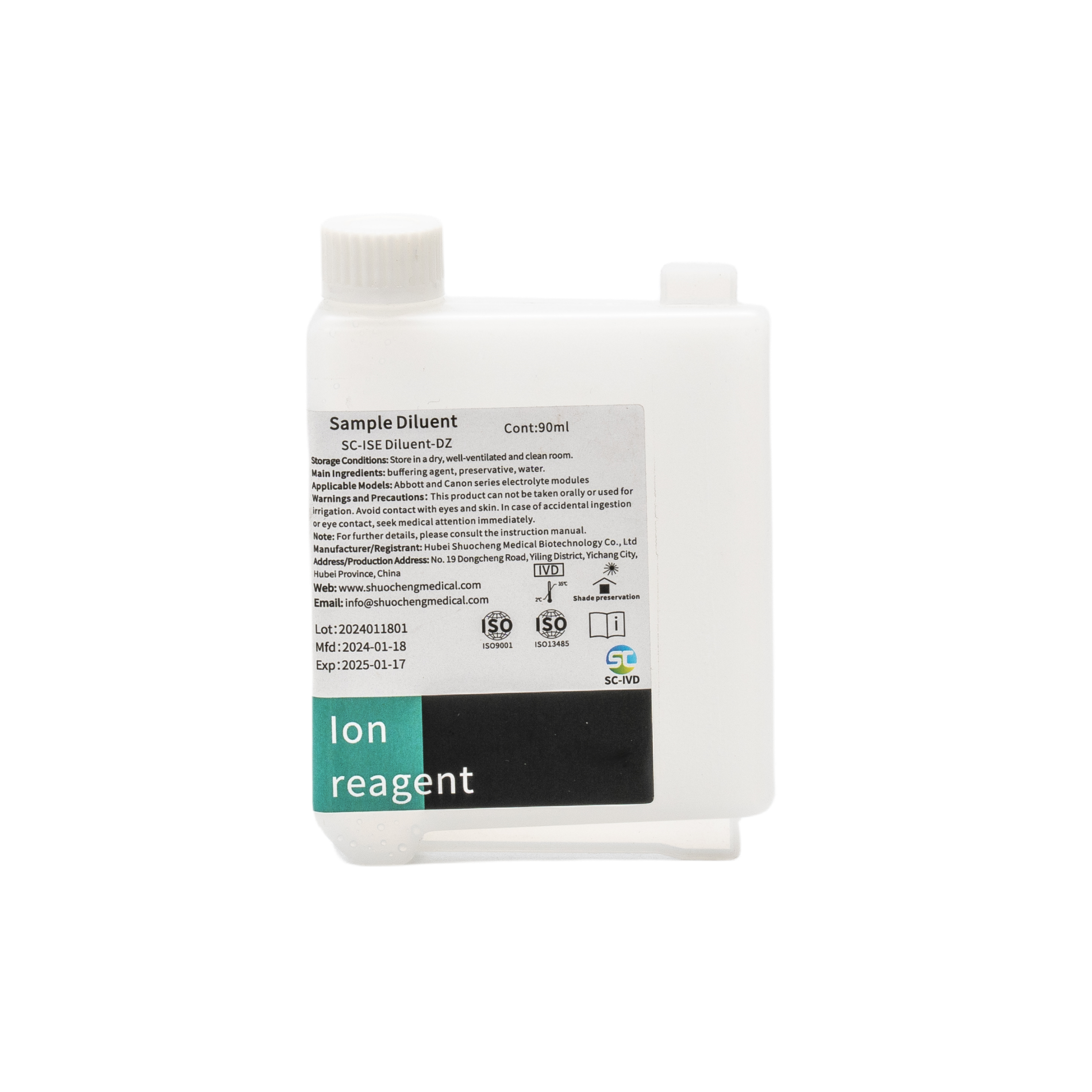 Abbot ISE Diluente Diagnóstico Código de Barras Lab Accute Tba Analizador Bioquímico Soluções ISE Detergentes